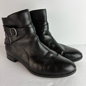 Born Kristina Brown Leather Ankle Boots